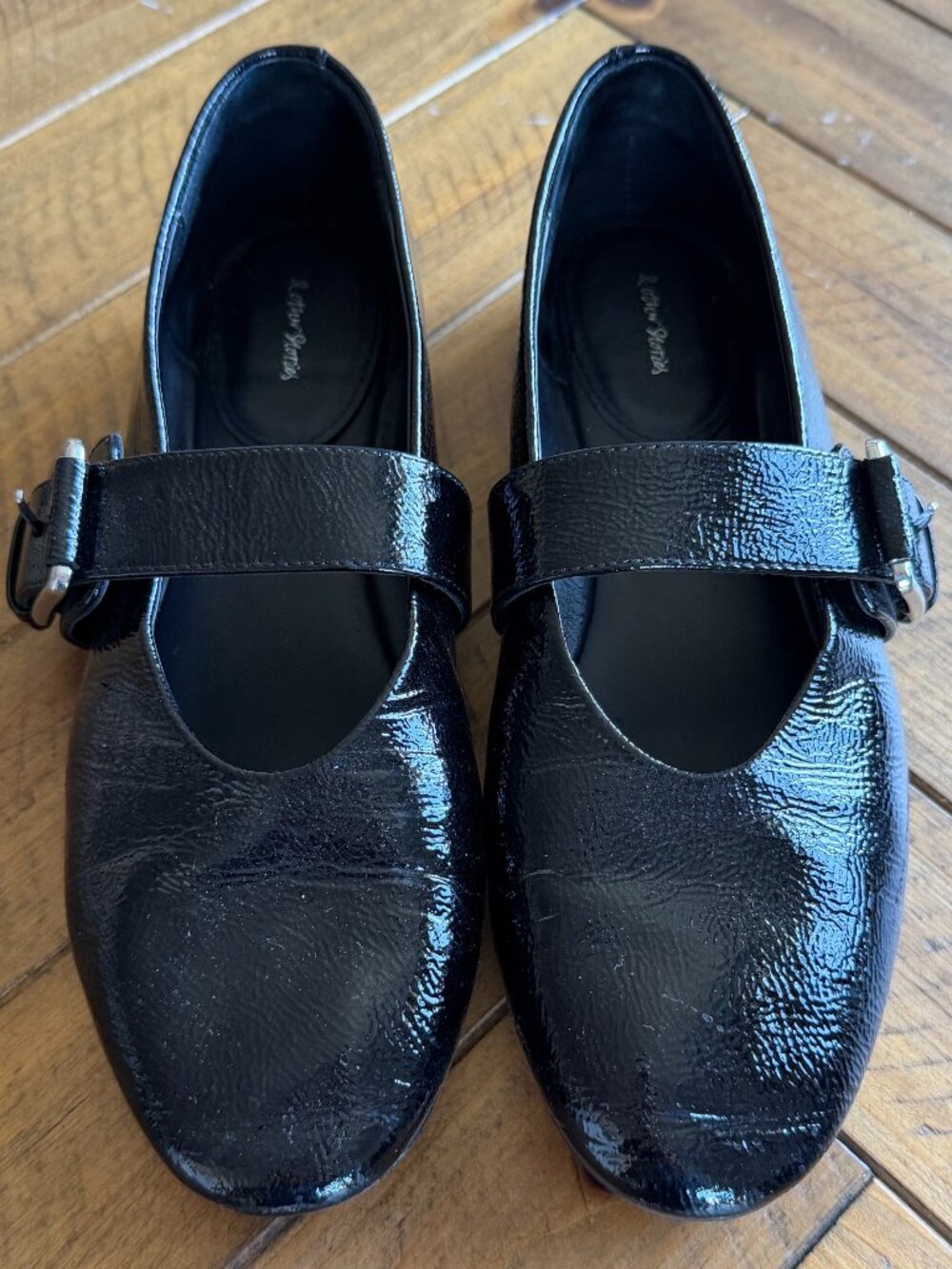 & OTHER STORIES BUCKLED PATENT LEATHER BALLERINA FLATS SIZE EU 39 / US 8.5